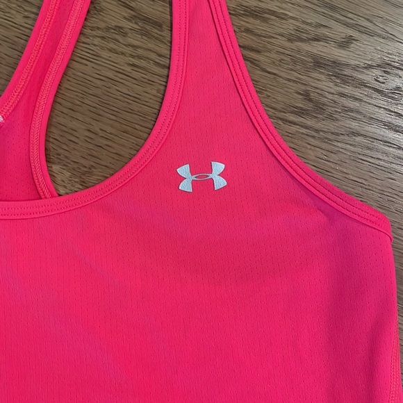 Under Armour Racerback Tank XS Neon Pink - Picture 2 of 5